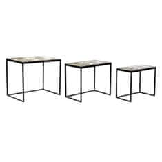 DKD Home Decor Garnitura 3 miz DKD Home Decor Black Green Golden 60 x 40 x 50 cm