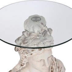 DKD Home Decor Stranska mizica DKD Home Decor Lady Crystal Grey Magnezij (45 x 45 x 73 cm)