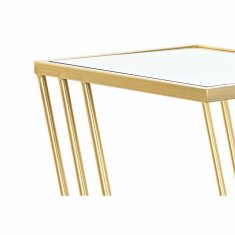 DKD Home Decor Komplet 2 majhnih mizic DKD Home Decor Golden 33 x 33 x 72 cm
