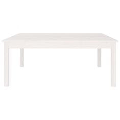 Vidaxl Klubska mizica bela 100x100x40 cm trdna borovina