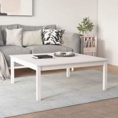 Vidaxl Klubska mizica bela 100x100x40 cm trdna borovina
