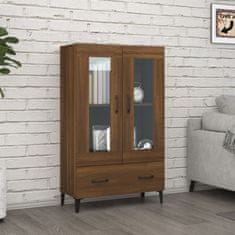 Vidaxl Visoka omarica rjavi hrast 70x31x115 cm konstruiran les