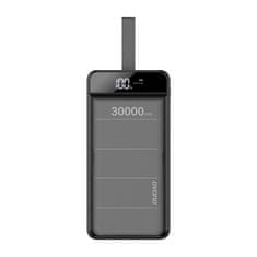 DUDAO prenosna baterija, powerbank 30000 mAh 3x USB z LED lučko črn (K8s + črn)