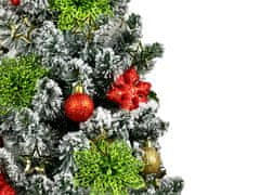 LAALU.cz Komplet 12 okraskov: rdeči okraski z bleščicami 4 cm