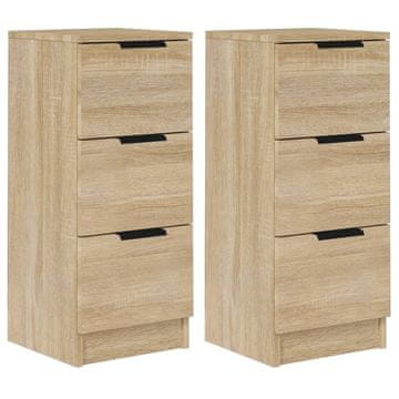 Vidaxl Komode 2 kosa sonoma hrast 30x30x70 cm konstruiran les