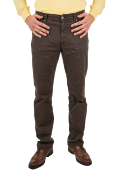 HOLIDAY JEANS Moške klasične keper hlače 3141/01802 Rjava / 48
