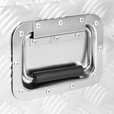 Vidaxl Škatla za shranjevanje srebrna 70x31x27 cm aluminij