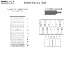 Dunavox vinska vitrina DX-94.270DBK samostoječa/vgradna