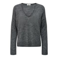 Jacqueline de Yong Ženski pulover JDYELANORA 15207823 Dark Grey Melange (Velikost L)