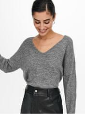 Jacqueline de Yong Ženski pulover JDYELANORA 15207823 Dark Grey Melange (Velikost XS)