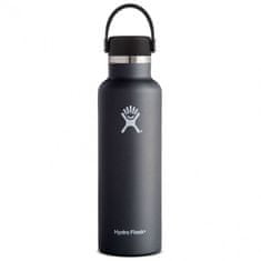 Hydro Flask Standard Mouth Flex Cap steklenica, 621 ml, črna