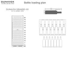 Dunavox vinska vitrina DX-181.490DBK samostoječa/vgradna