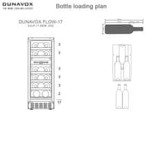 Dunavox vinska vitrina DAUF-17.58DB podpulno vgradna