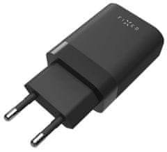 FIXED omrežni polnilec, USB-C, PD 35W, črn
