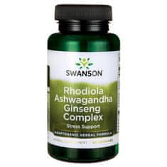 Rhodiola Ashwagandha Ginseng Complex, 60 kapslí