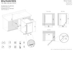 Dunavox vinska vitrina DAUF-39.121DB podpulno vgradna