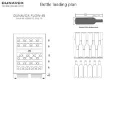 Dunavox vinska vitrina DAUF-45.125DB.TO podpultno vgradna