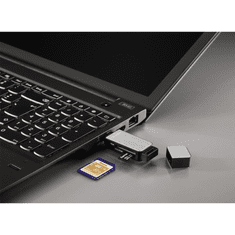 USB 3.0 bralnik kartic SD/microSD, srebrn