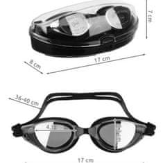 Malatec Univerzalna plavalna očala zrcalna ANTIFOG + dodatki