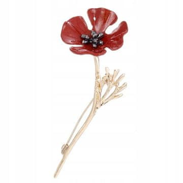 shumee Broška z motivom maka PINETS, zlata barva