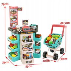 Luxma Čitalec tehtnice nakupovalnega vozička supermarketa 76