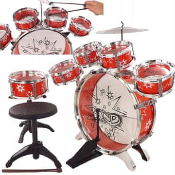 Luxma Otroški bobni, 6 bobnov, stol za činele, 28807c