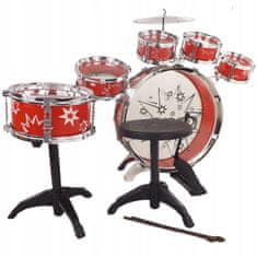 Luxma Otroški bobni, 6 bobnov, stol za činele, 28807c