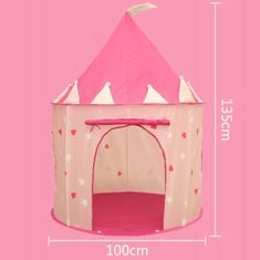 Luxma Svetleč grajski hišni šotor s podom 135 cm 001