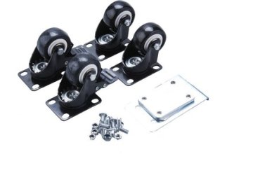 Extol Premium Kolesa za L-sistejner Extol Premium (8856076) 4 kosi, 2 vrtljiva z zavoro in 2 brez, premer 50 mm, širina 25 mm, kovinska podlaga 70x52 mm, nosilnost 75 kg