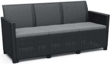 KETER Claire 3 Seaters vrtna klop, grafitna