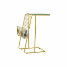 DKD Home Decor Kavna mizica DKD Home Decor 46,5 x 30 x 61 cm Crystal Golden Metal