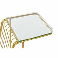 DKD Home Decor Kavna mizica DKD Home Decor 46,5 x 30 x 61 cm Crystal Golden Metal