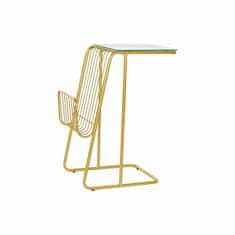 DKD Home Decor Kavna mizica DKD Home Decor 46,5 x 30 x 61 cm Crystal Golden Metal
