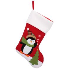Chomik Božična nogavica rdeča 45 cm