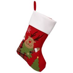 Chomik Božična nogavica rdeča 45 cm