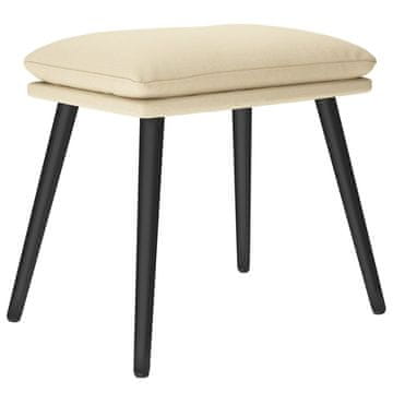Vidaxl Stolček za noge krem 45x29,5x35 cm blago