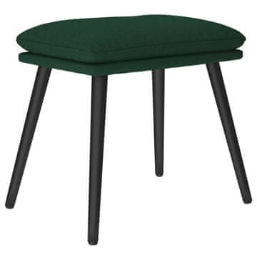 Vidaxl Stolček za noge temno zelen 45x29,5x35 cm blago
