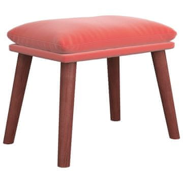 Vidaxl Stolček za noge roza 45x29,5x35 cm žamet