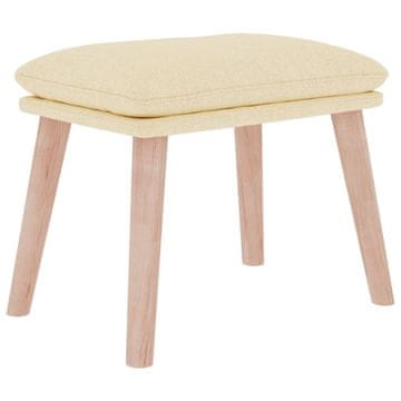 Vidaxl Stolček za noge krem 45x29,5x35 cm blago