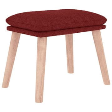 Vidaxl Stolček za noge vinsko rdeč 45x29,5x35 cm blago