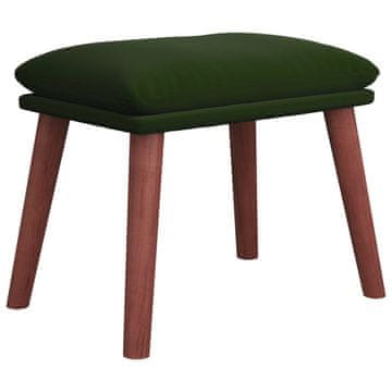 Vidaxl Stolček za noge temno zelen 45x29,5x35 cm žamet