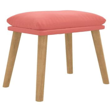 Vidaxl Stolček za noge roza 45x29,5x35 cm žamet