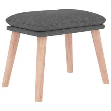 Vidaxl Stolček za noge svetlo siv 45x29,5x35 cm blago