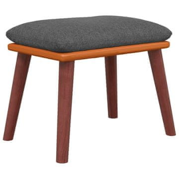 Vidaxl Stolček za noge temno siv 45x29,5x35 cm blago in umetno usnje