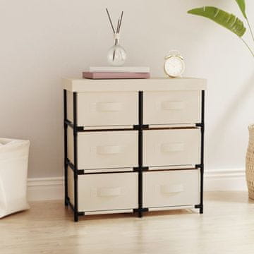 Vidaxl vidaXL Omarica s 6 predali 55x29x55 cm kremno jeklo