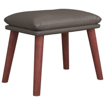 Vidaxl Stolček za noge siv 45x29,5x35 cm umetno usnje