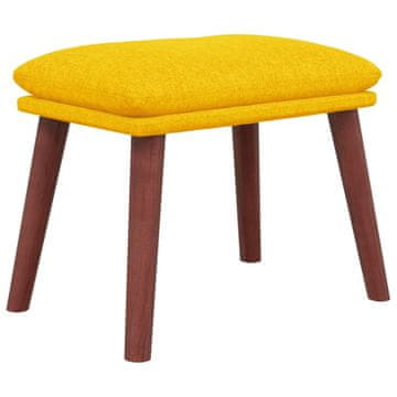 Vidaxl Stolček za noge gorčično rumen 45x29,5x35 cm blago