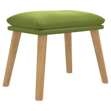 Vidaxl Stolček za noge svetlo zelen 45x29,5x35 cm žamet