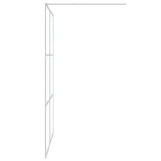Vidaxl Pregrada za tuš srebrna 140x195 cm prozorno ESG steklo