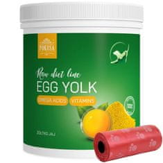 Pokusa Vitamini, dodatki za pse in mačke RawDietLine Jajčni rumenjak / Piščančji jajčni rumenjak 150g + vrečke za iztrebke